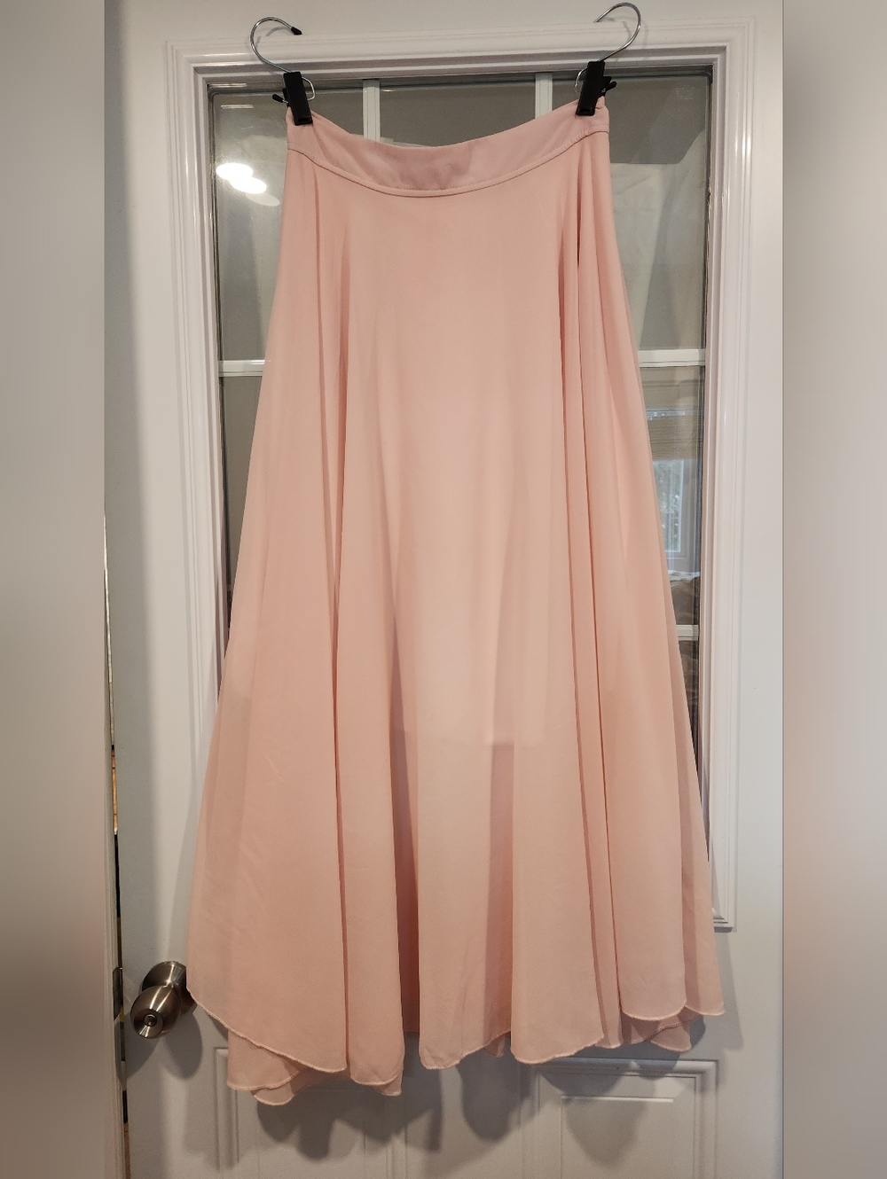Women's A-Line Chiffon Maxi Skirt - Blush Pink